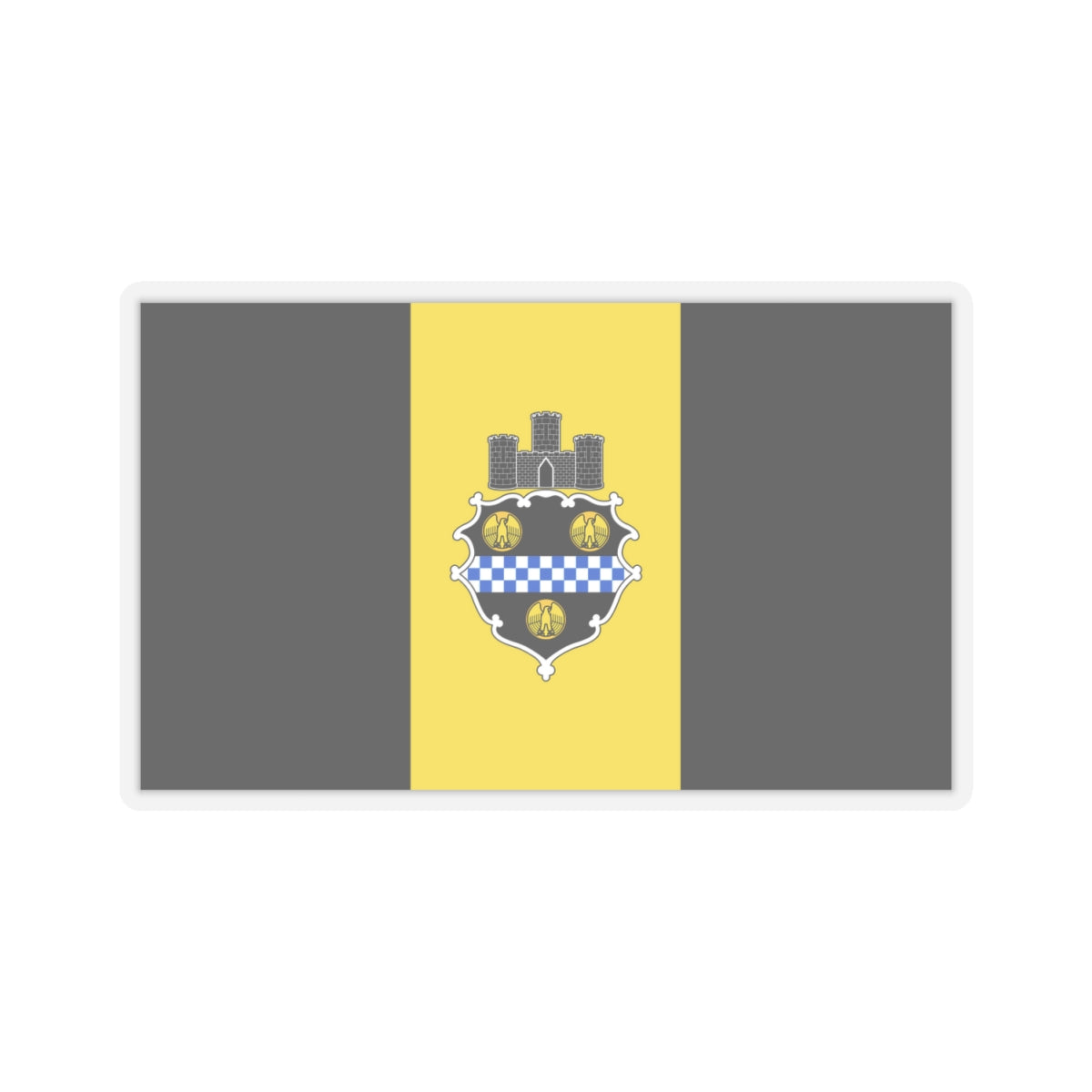 Flag of Pittsburgh, Pennsylvania - STICKER Vinyl Kiss-Cut Decal