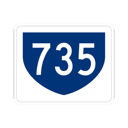PR primary 735 (Puerto Rico) (Road Sign) STICKER Vinyl Kiss-Cut Decal