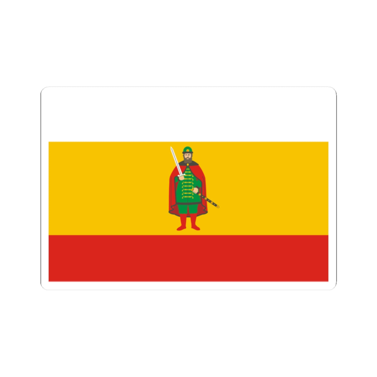Flag of Ryazan Oblast (Russia) STICKER Vinyl Kiss-Cut Decal
