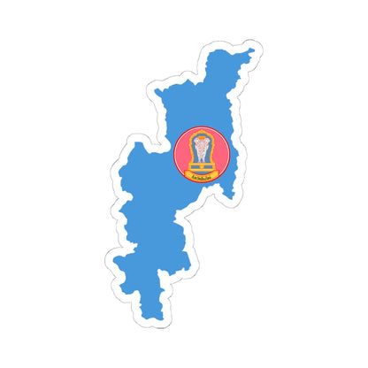 Flag map of Chiang Mai (Thailand) STICKER Vinyl Kiss-Cut Decal