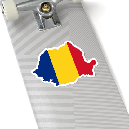 Flag-map of Romania (Oman) STICKER Vinyl Kiss-Cut Decal