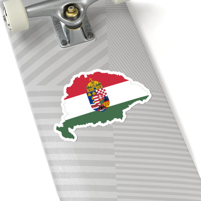 Flag-map of Transleithania 1896-1915 (Hungary) STICKER Vinyl Kiss-Cut Decal