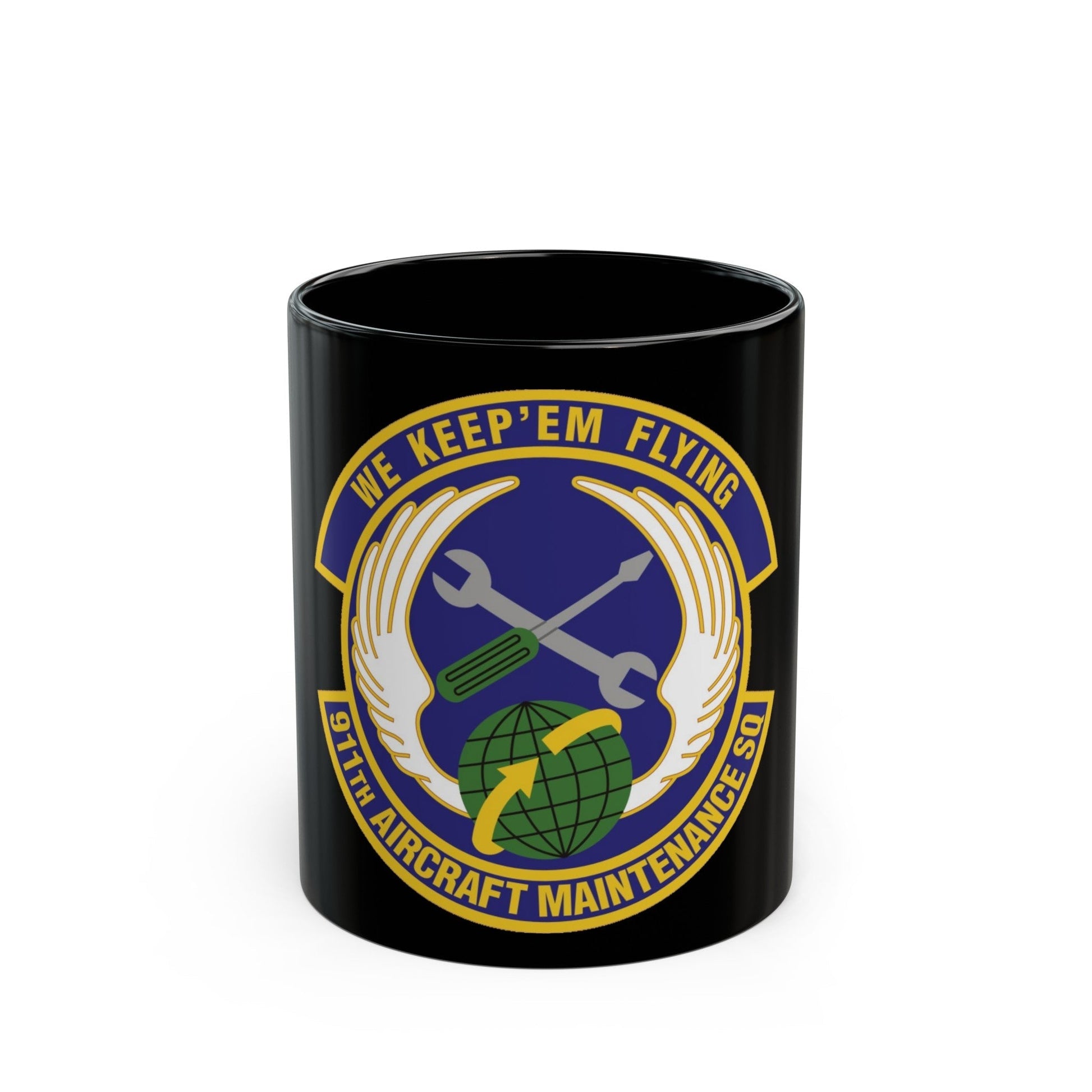 911th Aircraft Maintenance Squadron (U.S. Air Force) Black Coffee Mug-11oz-The Sticker Space