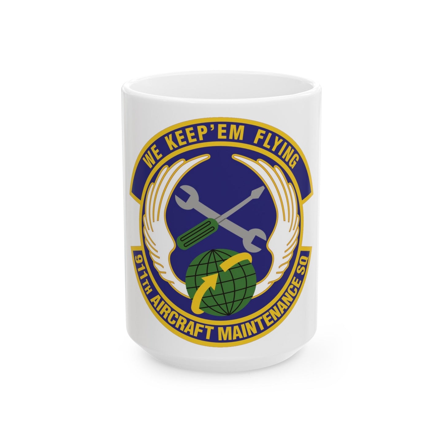 911th Aircraft Maintenance Squadron (U.S. Air Force) White Coffee Mug-15oz-The Sticker Space