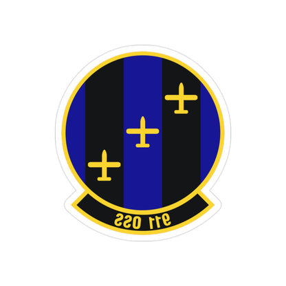 911th Operations Support Squadron (U.S. Air Force) REVERSE PRINT Transparent STICKER-2" × 2"-The Sticker Space