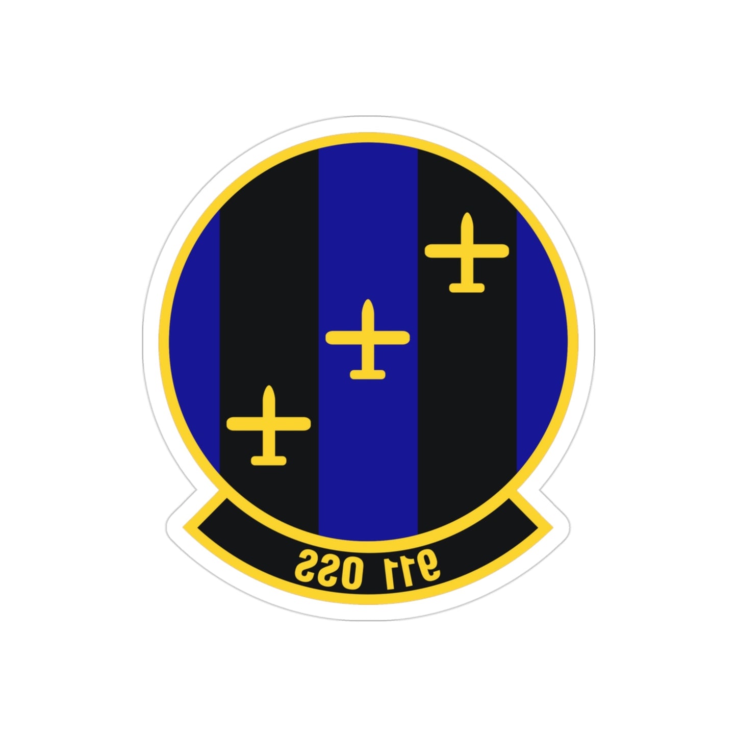 911th Operations Support Squadron (U.S. Air Force) REVERSE PRINT Transparent STICKER-3" × 3"-The Sticker Space