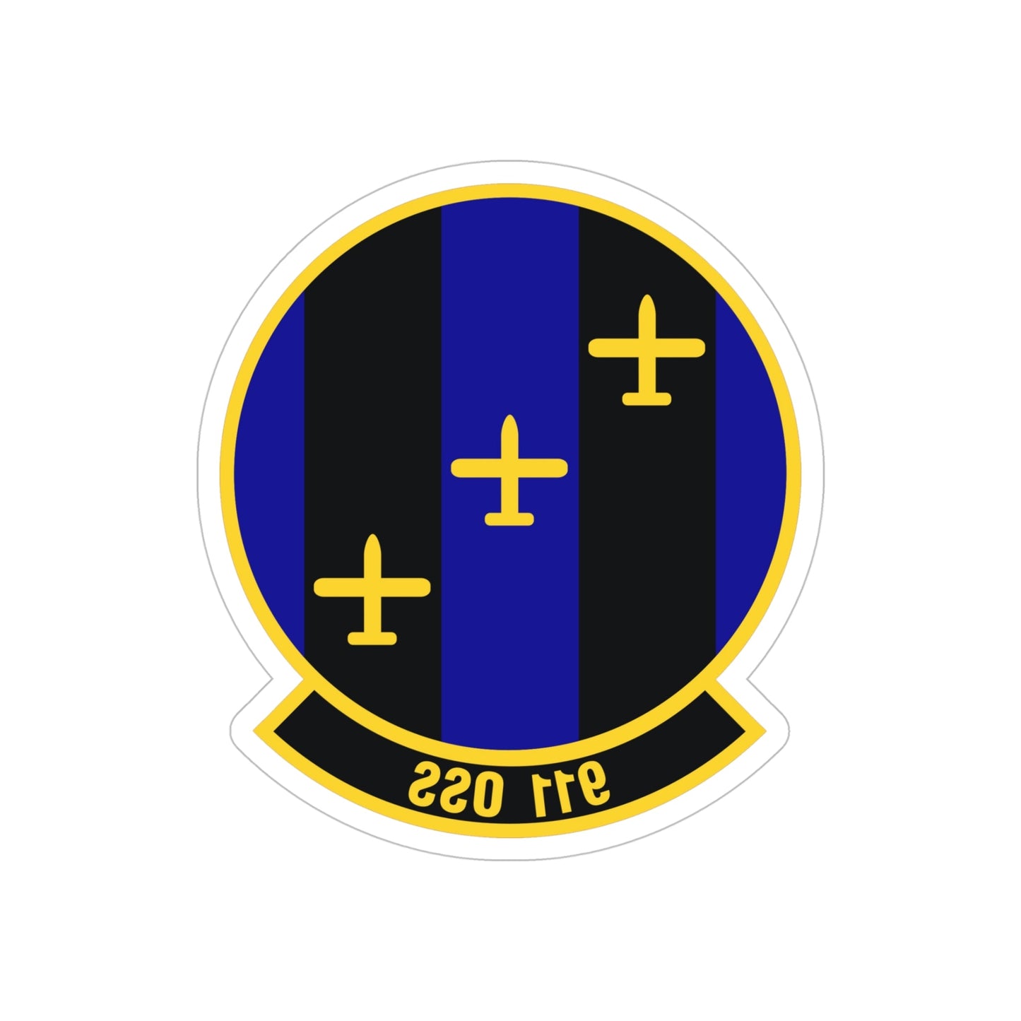 911th Operations Support Squadron (U.S. Air Force) REVERSE PRINT Transparent STICKER-5" × 5"-The Sticker Space