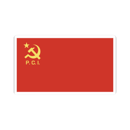 Flag of the Italian Communist Party (Italy) STICKER Vinyl Kiss-Cut Decal