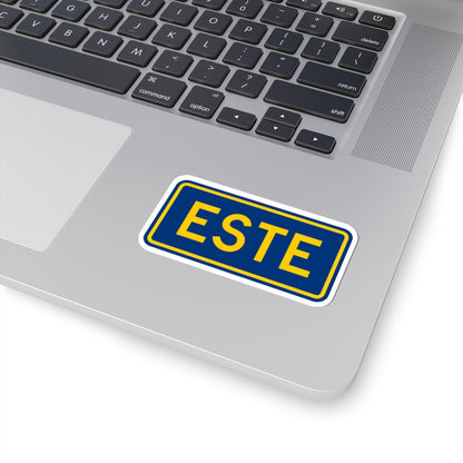 East plate county es (Puerto Rico) (Road Sign) STICKER Vinyl Kiss-Cut Decal
