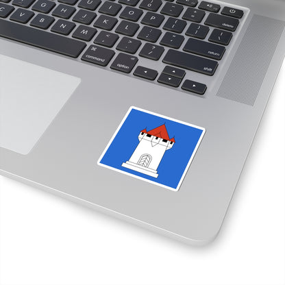 CHE Oberstrass ZH Flag (Switzerland) STICKER Vinyl Kiss-Cut Decal