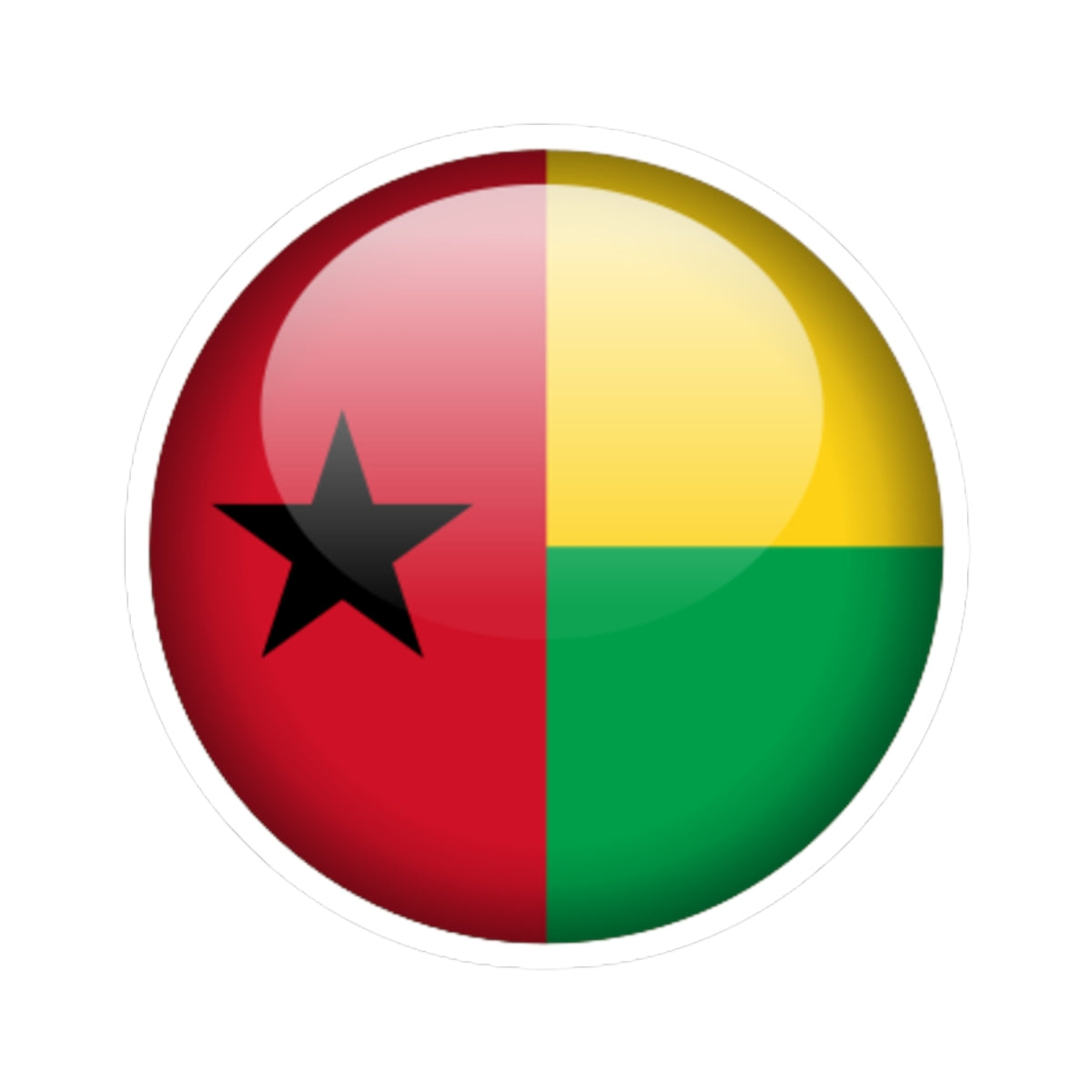 Flag orb Guinea-Bissau (Guinea) STICKER Vinyl Kiss-Cut Decal