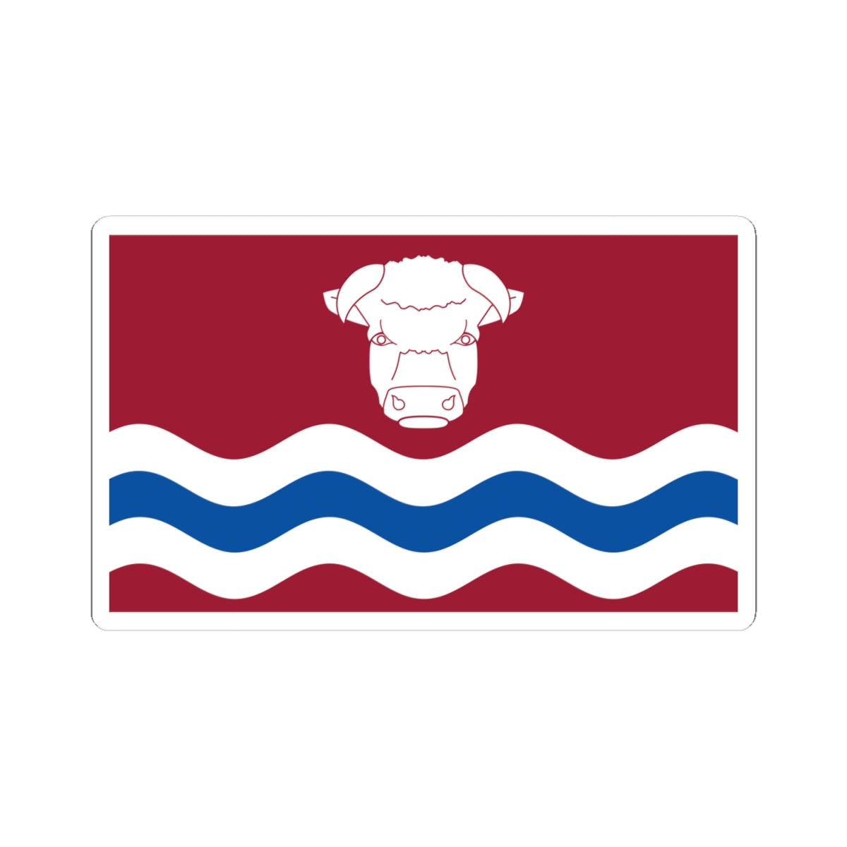 County Flag Of Herefordshire (England) STICKER Vinyl Kiss-Cut Decal