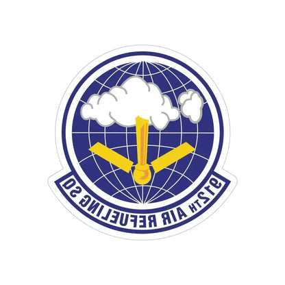 912th Air Refueling Squadron (U.S. Air Force) REVERSE PRINT Transparent Die-Cut STICKER 5 Inch Die-Cut Transparent - The Sticker Space