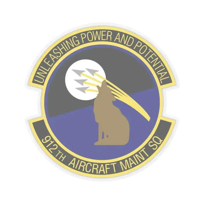 912th Aircraft Maintenance Squadron (U.S. Air Force) STICKER Vinyl Kiss-Cut Decal 4 Inch Transparent - The Sticker Space