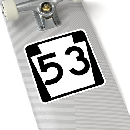 PA-53 (Pennsylvania) (Road Sign) STICKER Vinyl Kiss-Cut Decal