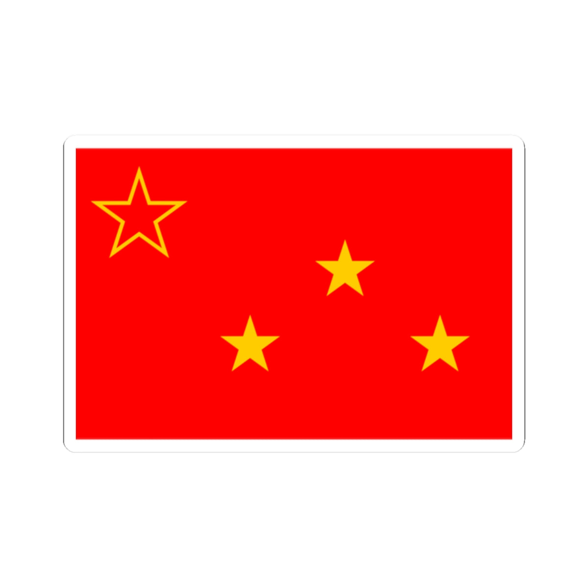Communist Party of Burma flag 1939-1946 and 1946-1970 (Myanmar) STICKER Vinyl Kiss-Cut Decal