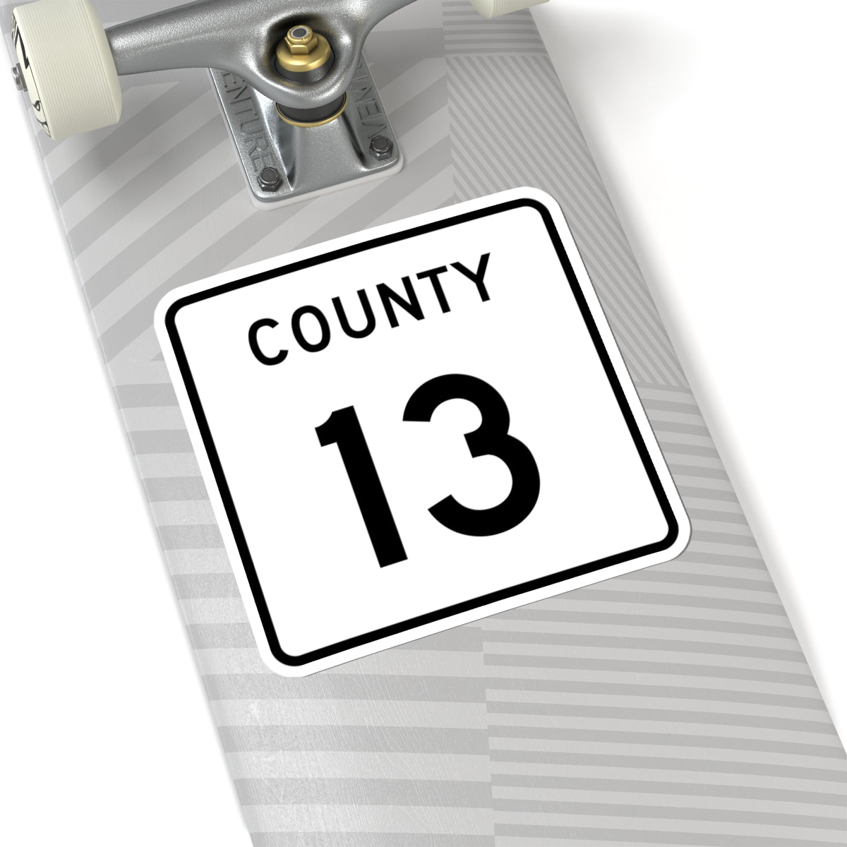 County 13 square (Minnesota) (Road Sign) STICKER Vinyl Kiss-Cut Decal