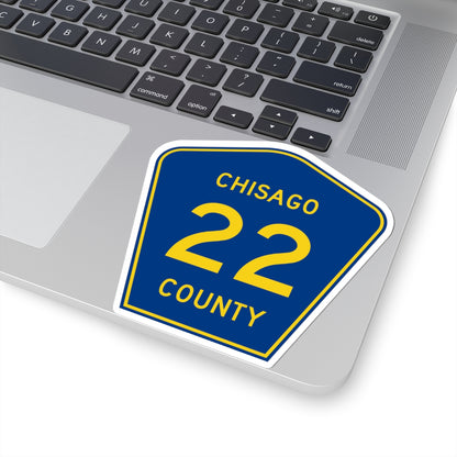Chisago County 22 (Minnesota) (Road Sign) STICKER Vinyl Kiss-Cut Decal