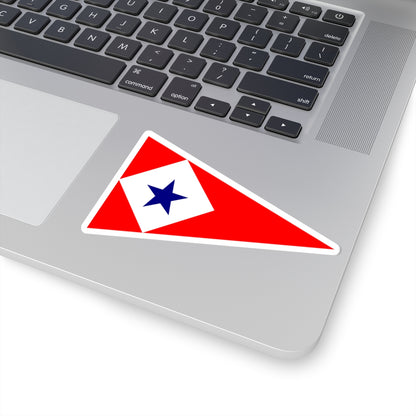 Burgee of Cercle de la Voile de Paris (France) STICKER Vinyl Kiss-Cut Decal