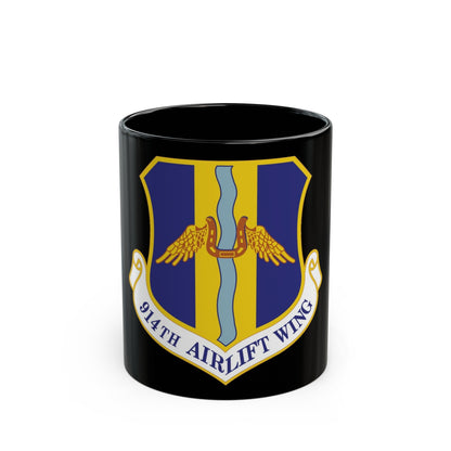 914th Airlift Wing (U.S. Air Force) Black Coffee Mug-11oz-The Sticker Space