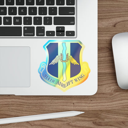 914th Airlift Wing (U.S. Air Force) Holographic STICKER Die-Cut Vinyl Decal-The Sticker Space