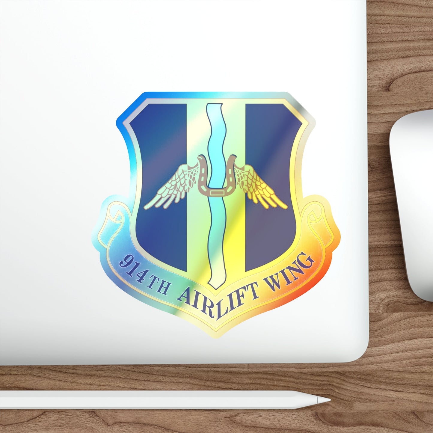 914th Airlift Wing (U.S. Air Force) Holographic STICKER Die-Cut Vinyl Decal-The Sticker Space