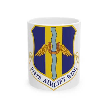 914th Airlift Wing (U.S. Air Force) White Coffee Mug-11oz-The Sticker Space