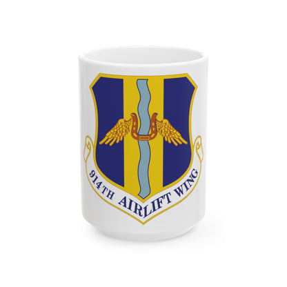 914th Airlift Wing (U.S. Air Force) White Coffee Mug-15oz-The Sticker Space