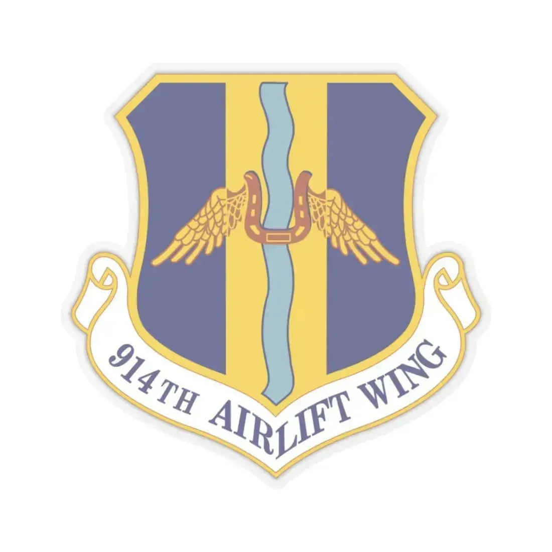 914th Airlift Wing (U.S. Air Force) STICKER Vinyl Kiss-Cut Decal 3 Inch Transparent - The Sticker Space