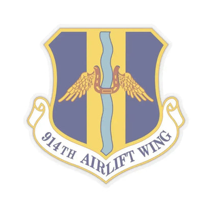914th Airlift Wing (U.S. Air Force) STICKER Vinyl Kiss-Cut Decal 3 Inch Transparent - The Sticker Space