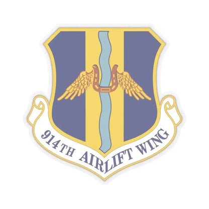 914th Airlift Wing (U.S. Air Force) STICKER Vinyl Kiss-Cut Decal 4 Inch Transparent - The Sticker Space