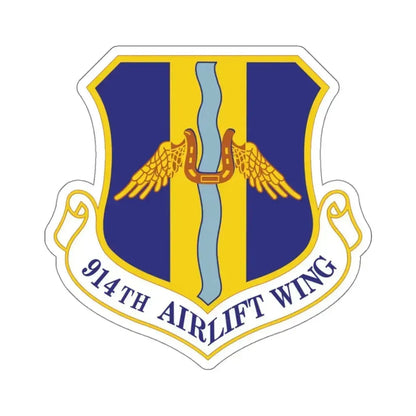 914th Airlift Wing (U.S. Air Force) STICKER Vinyl Kiss-Cut Decal 4 Inch White - The Sticker Space