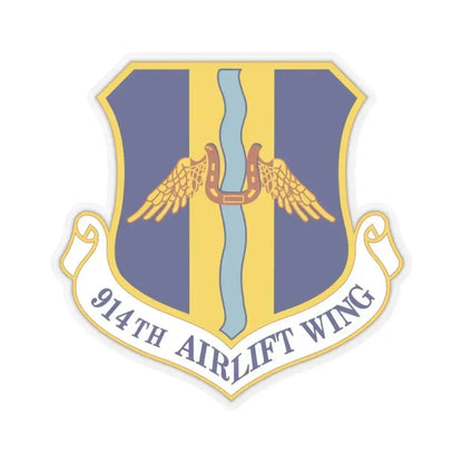 914th Airlift Wing (U.S. Air Force) STICKER Vinyl Kiss-Cut Decal 6 Inch Transparent - The Sticker Space