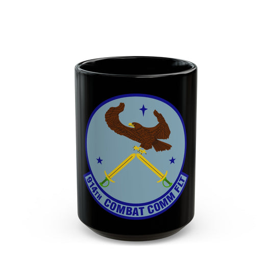 914th Combat Communications Flight (U.S. Air Force) Black Coffee Mug-15oz-The Sticker Space