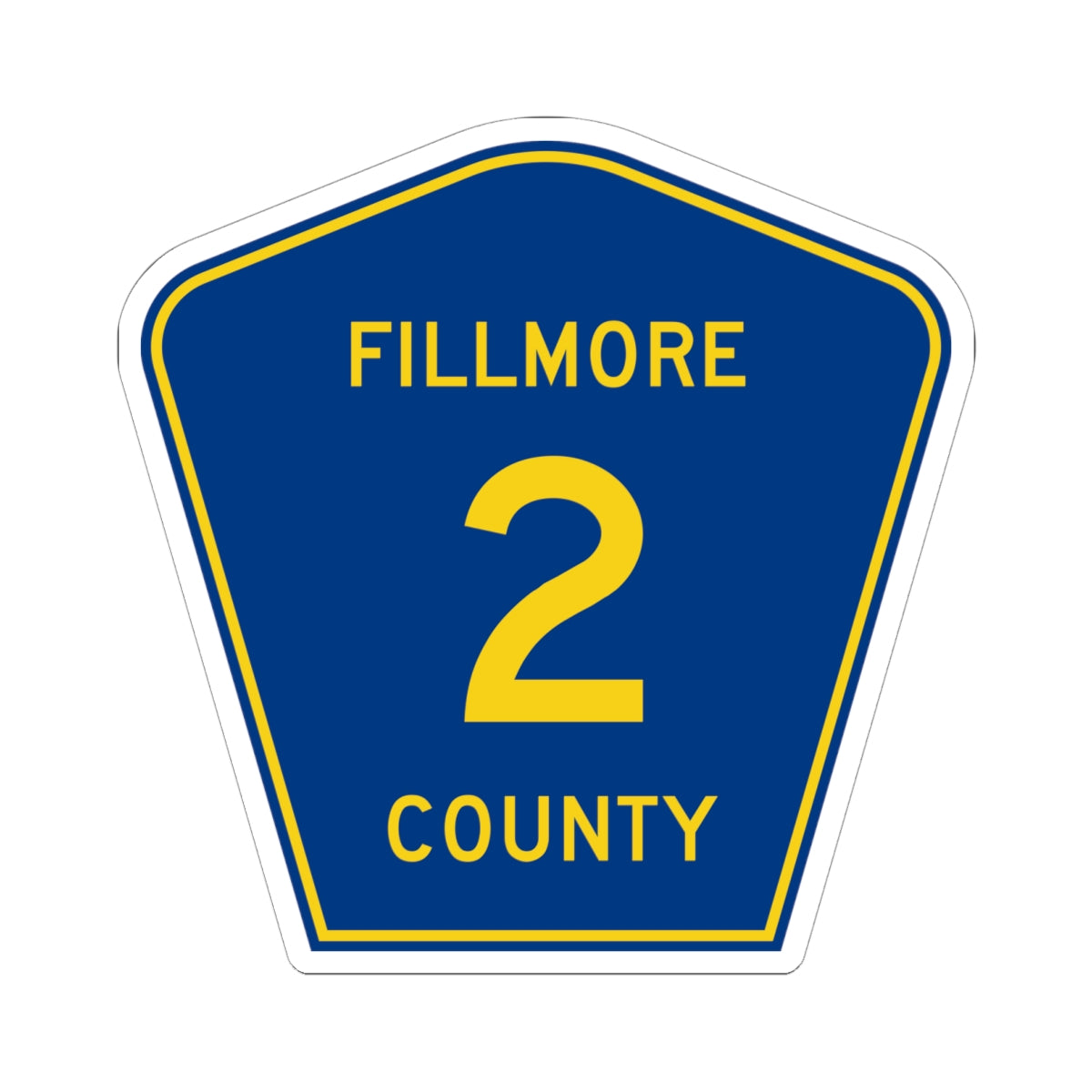 Fillmore County Route 2 (Minnesota) (Road Sign) STICKER Vinyl Kiss-Cut Decal