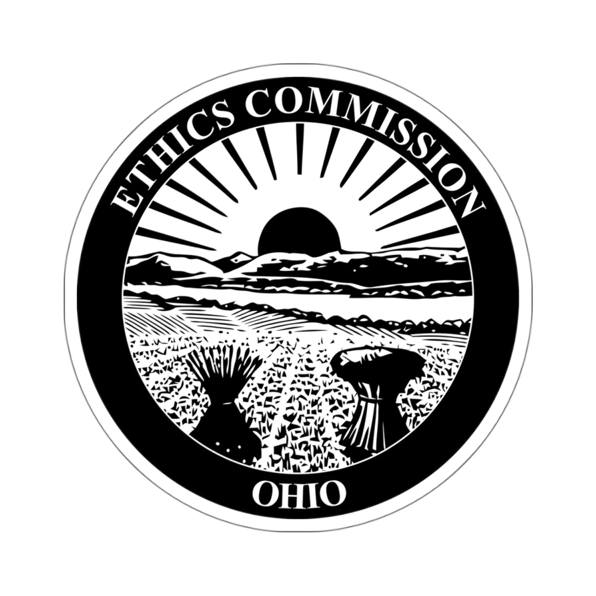 Seal of the Ohio Ethics Commission - STICKER Vinyl Kiss-Cut Decal