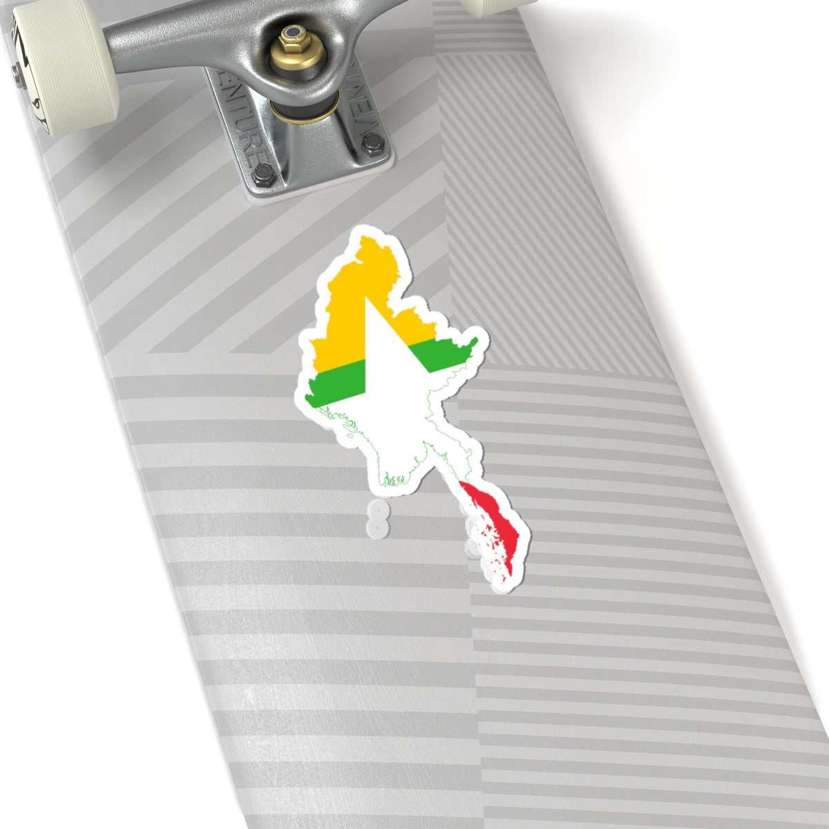 Flag map of Myanmar (Myanmar) STICKER Vinyl Kiss-Cut Decal