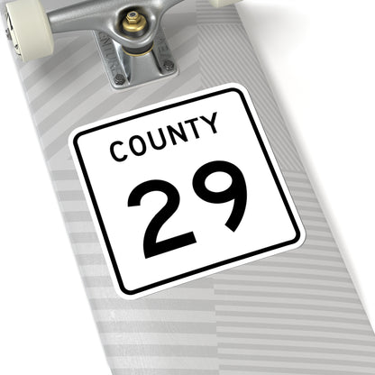 County 29 square (Minnesota) (Road Sign) STICKER Vinyl Kiss-Cut Decal