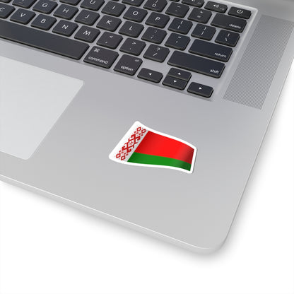 Belarus Flag - iconic waving (Belarus) STICKER Vinyl Kiss-Cut Decal