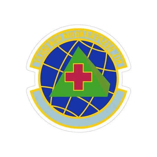 916 Aerospace Medicine Squadron AFRC (U.S. Air Force) REVERSE PRINT Transparent Die-Cut STICKER 6 Inch Die-Cut Transparent - The Sticker Space