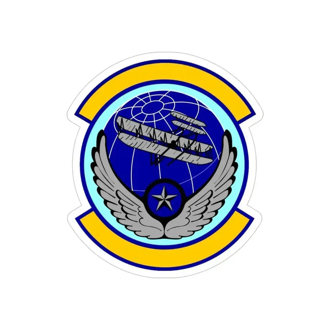 916 Aircraft Maintenance Squadron AFRC (U.S. Air Force) REVERSE PRINT Transparent Die-Cut STICKER 4 Inch Die-Cut Transparent - The Sticker Space
