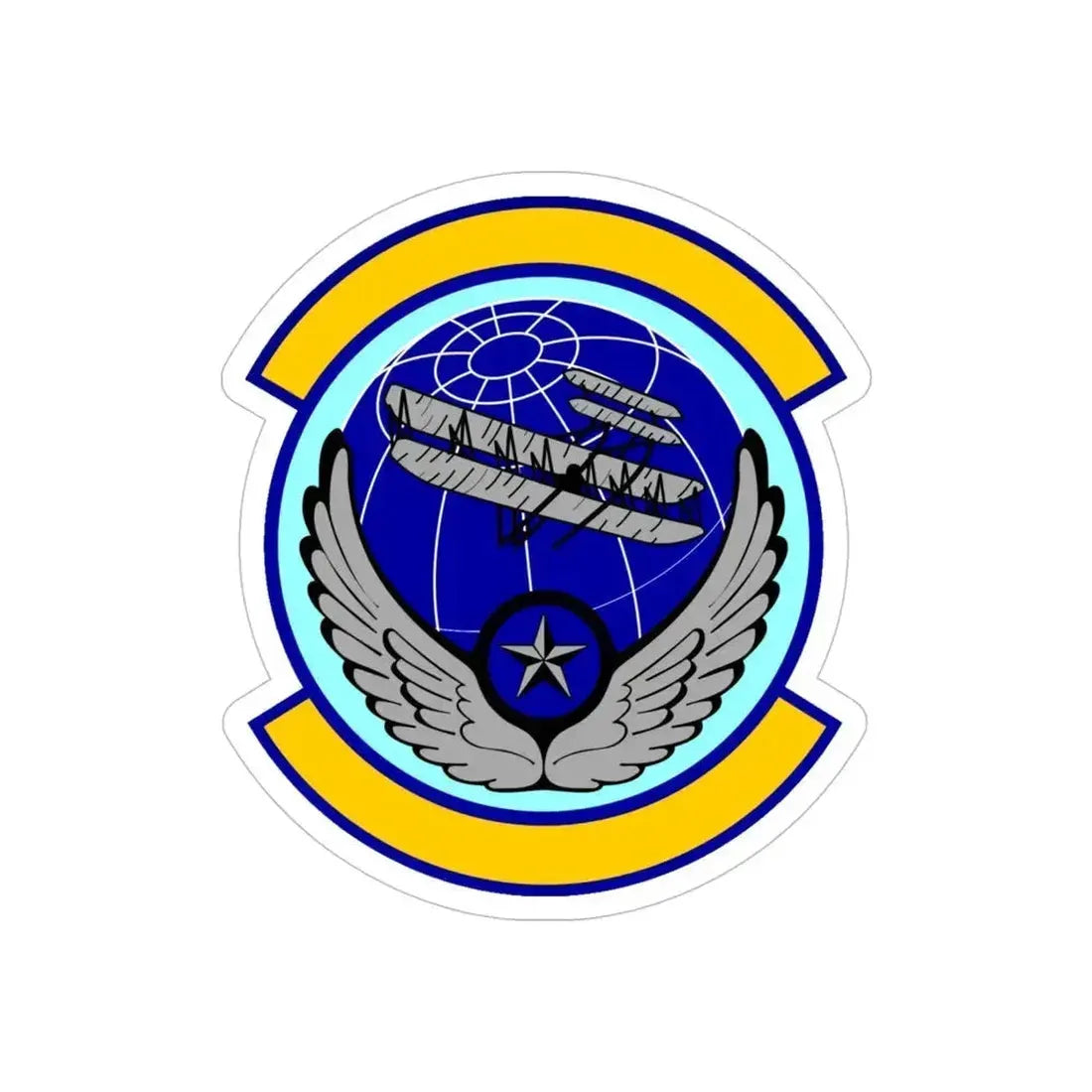 916 Aircraft Maintenance Squadron AFRC (U.S. Air Force) REVERSE PRINT Transparent Die-Cut STICKER 5 Inch Die-Cut Transparent - The Sticker Space