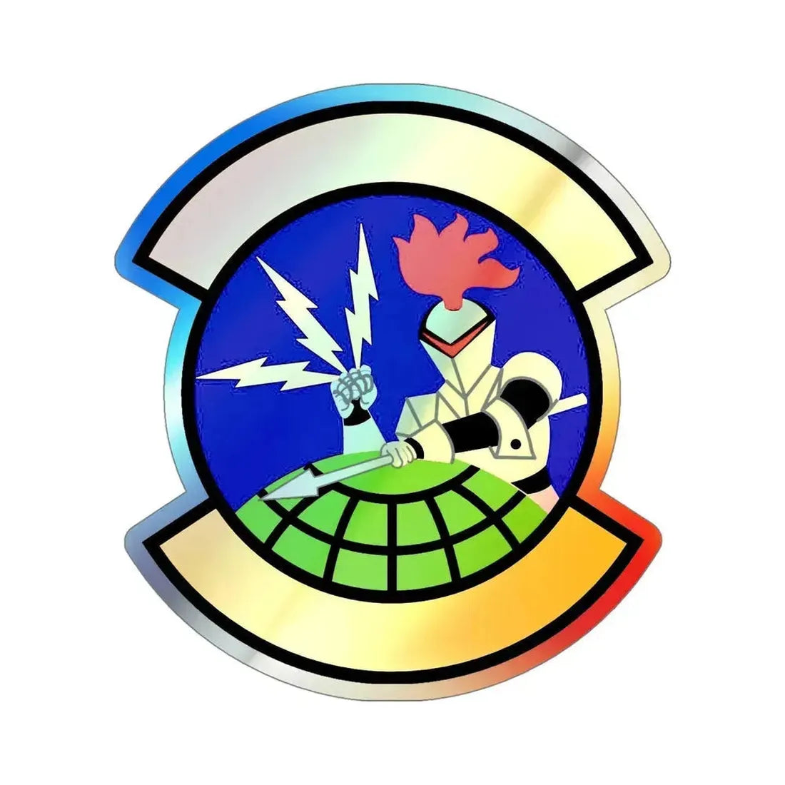 916 Maintenance Squadron AFRC (U.S. Air Force) Holographic STICKER Die-Cut Vinyl Decal 5 Inch Holographic - The Sticker Space