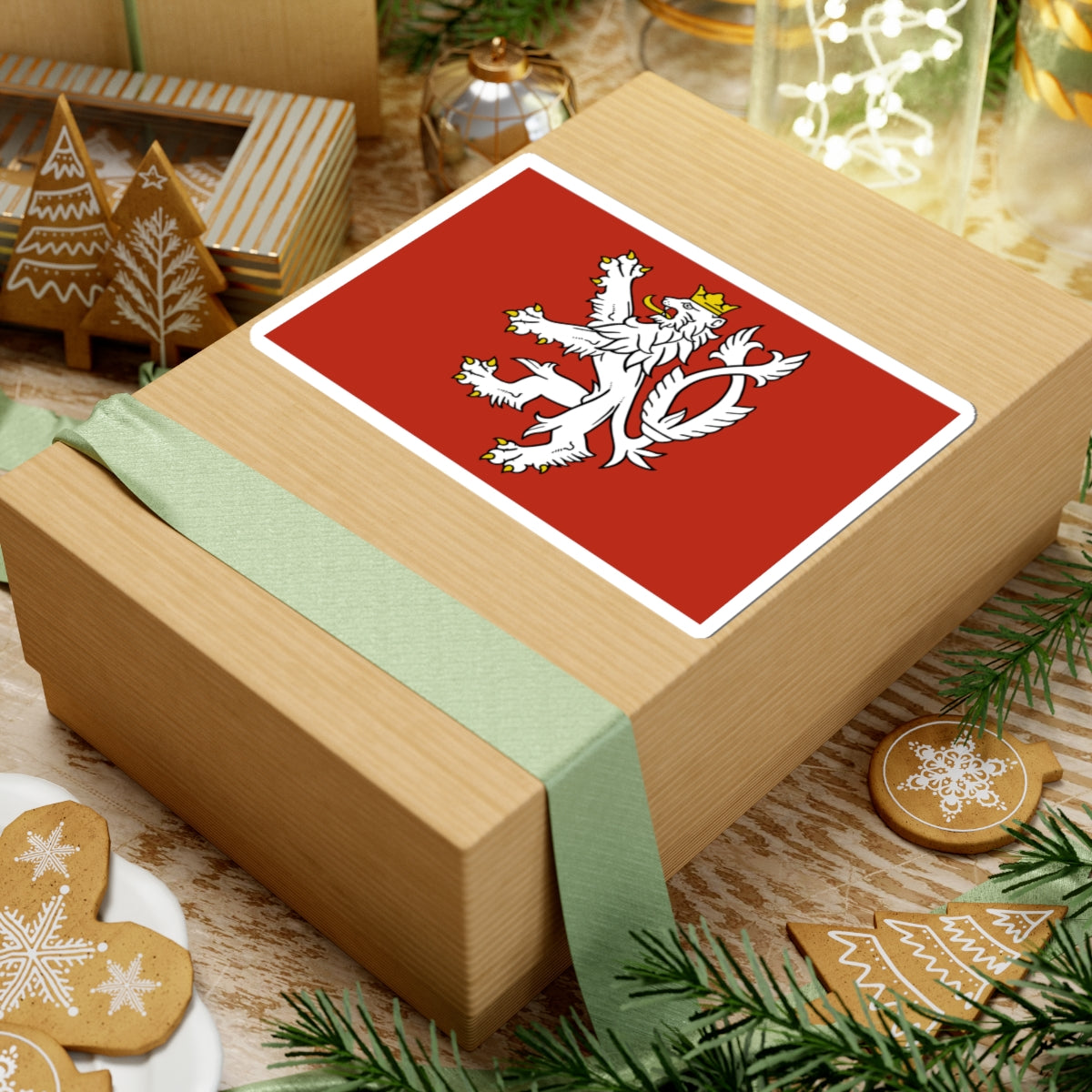 Banner of the Bohemian Coat of Arms (Czech Republic) STICKER Vinyl Kiss-Cut Decal