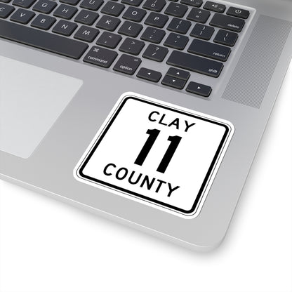 Clay County 11 MN (Minnesota) (Road Sign) STICKER Vinyl Kiss-Cut Decal