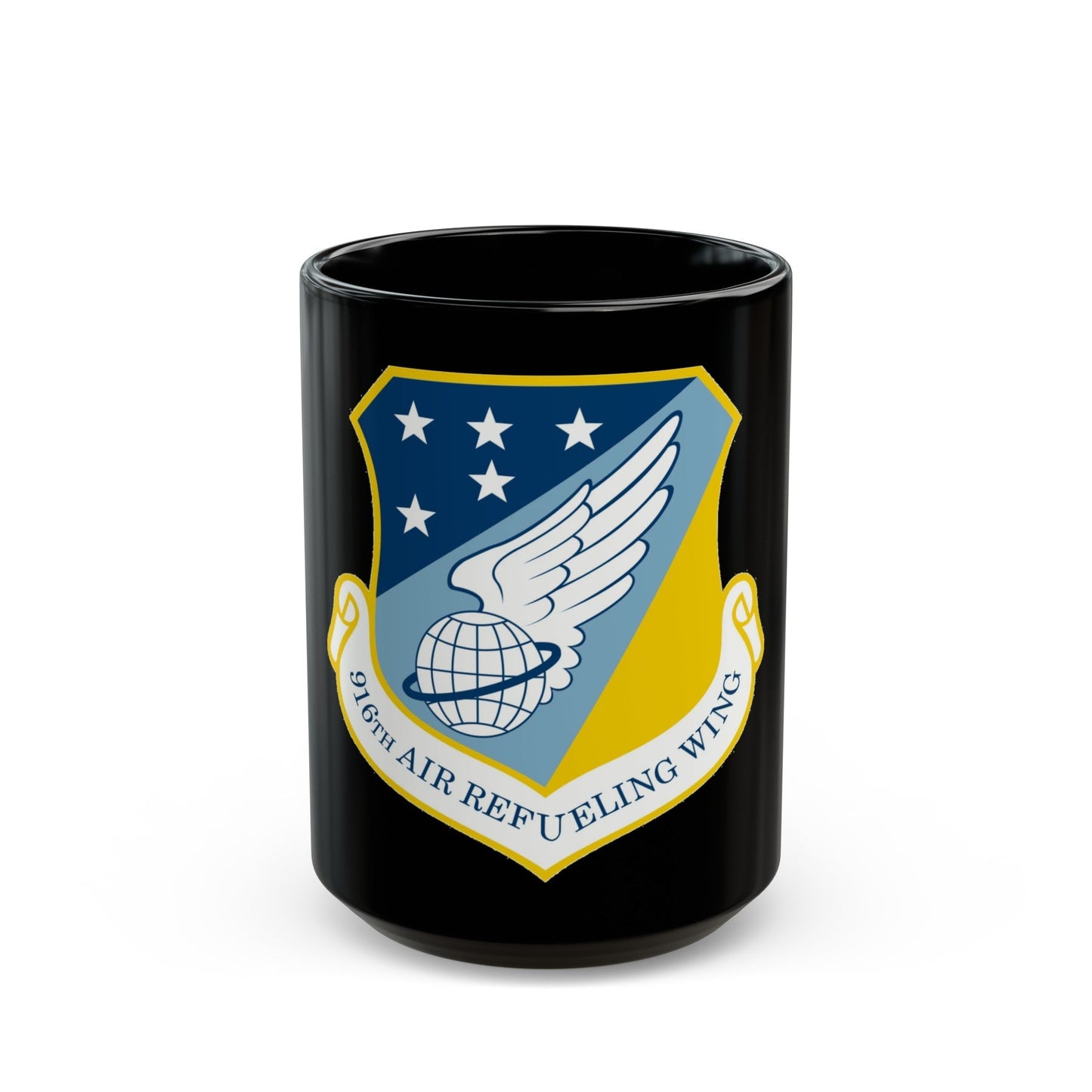 916th Air Refueling Wing (U.S. Air Force) Black Coffee Mug-15oz-The Sticker Space