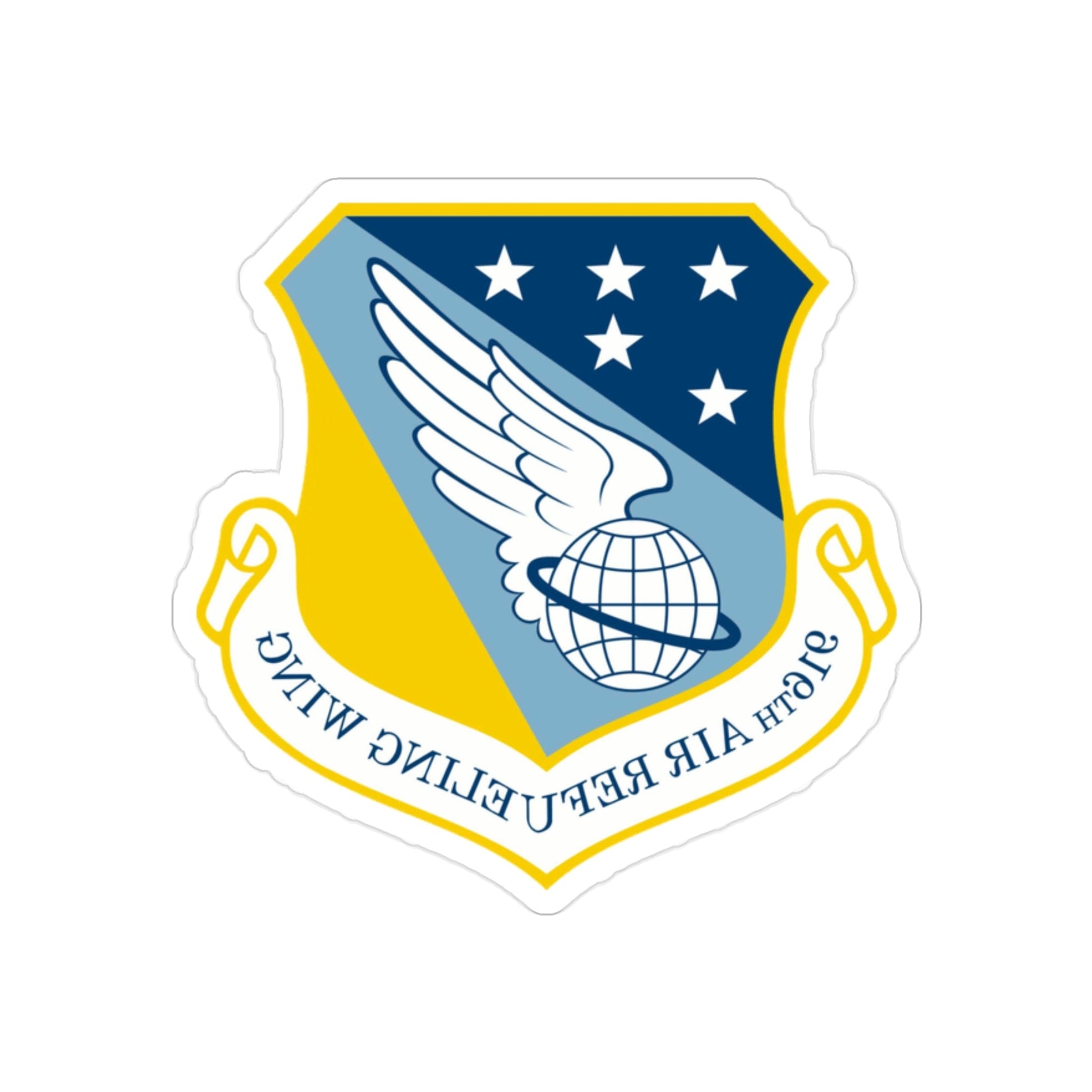 916th Air Refueling Wing (U.S. Air Force) REVERSE PRINT Transparent STICKER-2" × 2"-The Sticker Space