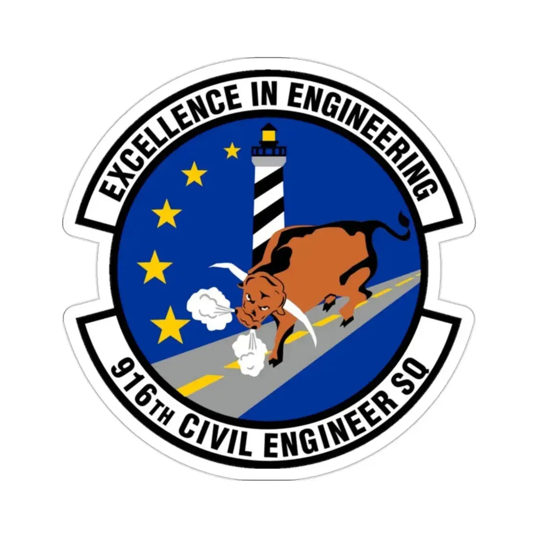 916th Civil Engineer Squadron (U.S. Air Force) STICKER Vinyl Die-Cut Decal - The Sticker Space