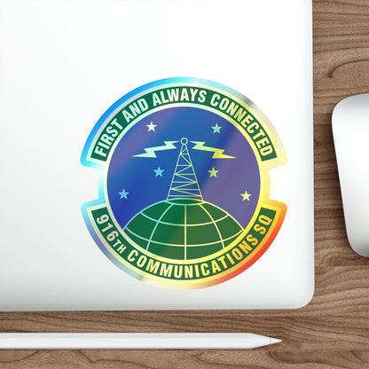 916th Communications Squadron (U.S. Air Force) Holographic STICKER Die-Cut Vinyl Decal-The Sticker Space