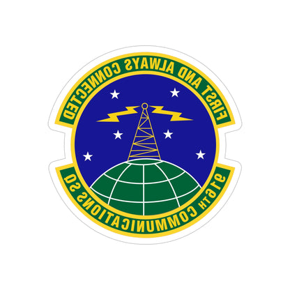 916th Communications Squadron (U.S. Air Force) REVERSE PRINT Transparent STICKER-6" × 6"-The Sticker Space